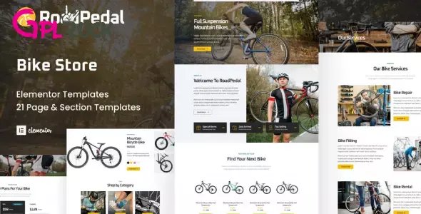 RoadPedal – Bicycle Store Elementor Template Kit